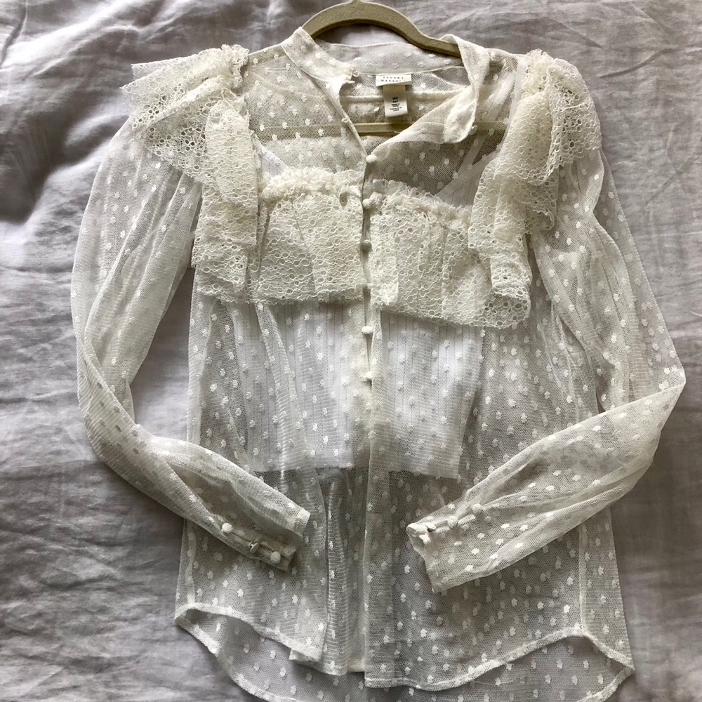 Sheer White Blouse